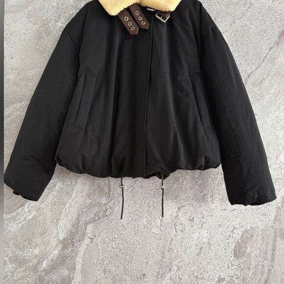 LOEWE Shearling-trimmed cotton-blend shell jacket - Picture 9 of 11